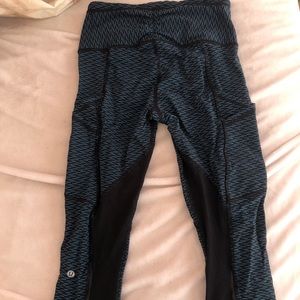 Blue and Black Lululemon Leggings